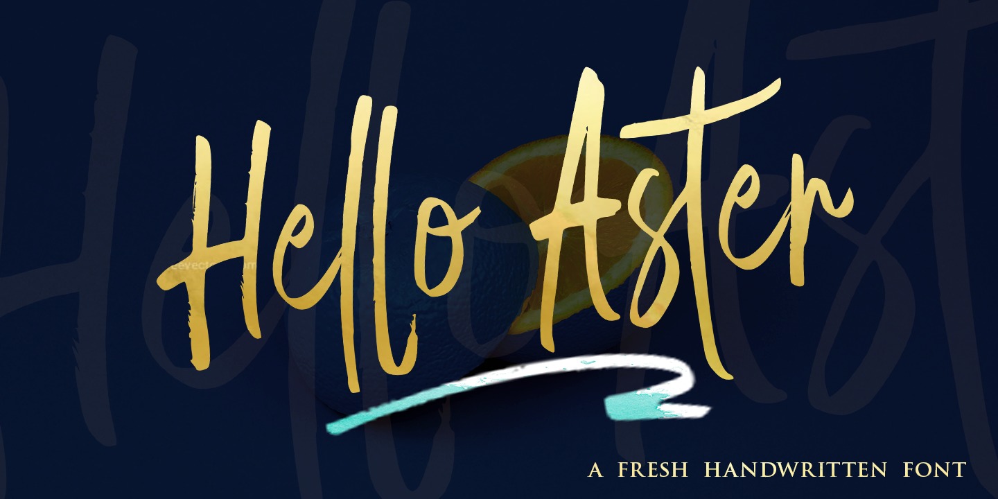 Ejemplo de fuente Hello Aster #1